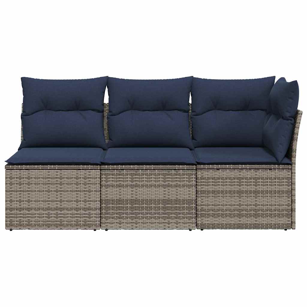 Garden Sofa 8 pcs Grey and beige 172 x 62 x 69 cm Poly rattan